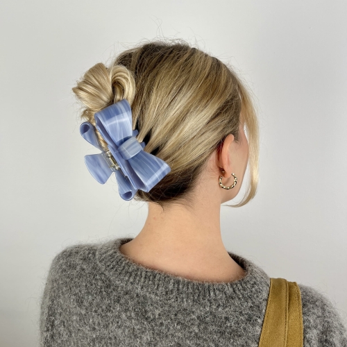 klamra niebieska kokarda