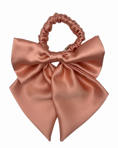 Jedwabna różowa kokarda