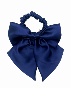 Jedwabna granatowa kokarda