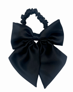 Jedwabna czarna kokarda 