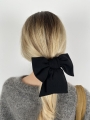 Czarna kokarda do włosów