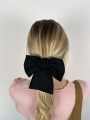 Czarna kokarda do włosów