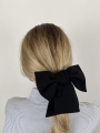 Czarna kokarda do włosów