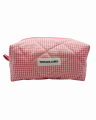 Kosmetyczka w różową kratkę
