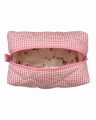 Kosmetyczka w różową kratkę