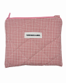 Mała kosmetyczka w różową kratkę