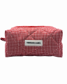 Kosmetyczka w czerwoną kratkę