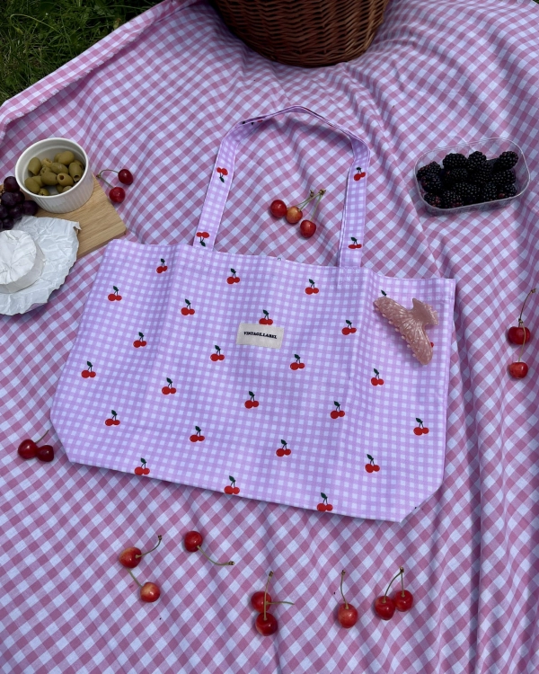 Wodoodporna torba pastelowa wiśnia