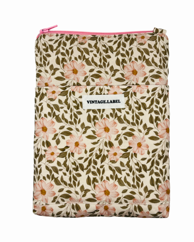 Etui w delikatne kwiaty z kieszonką